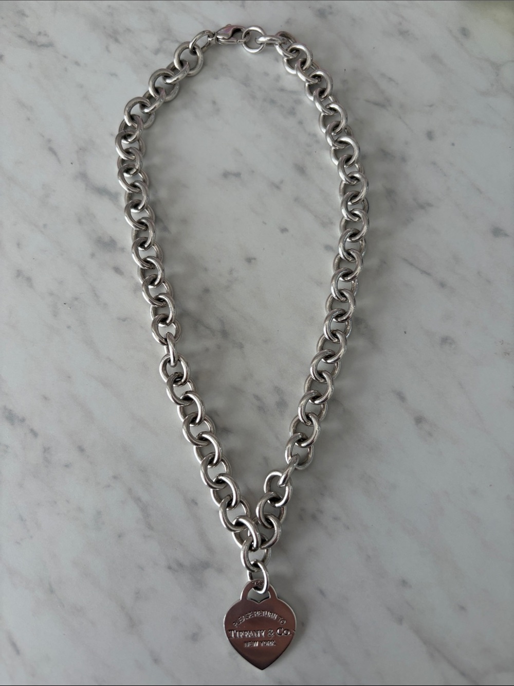 Vintage Tiffany & Co. Return to Tiffany Silver Chain Link Necklace - 2009